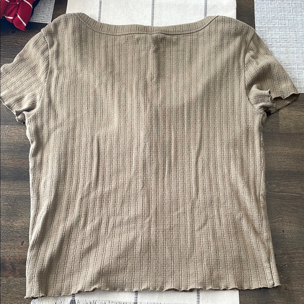 American Eagle Outfitters Ribbed T-Shirt - Picture 5 of 6
